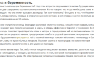 Как заваривать листья малины для размягчения шейки матки перед родами